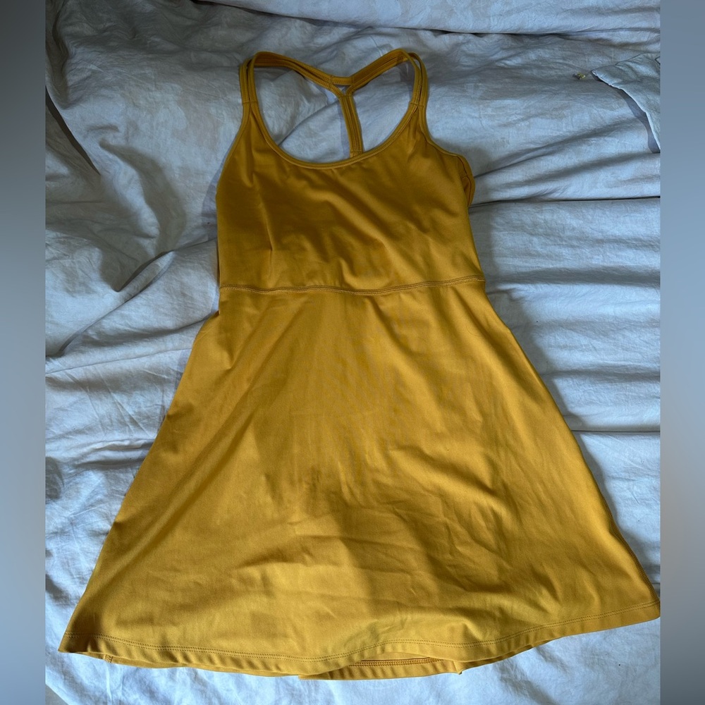 Madewell fitness dress in mustard